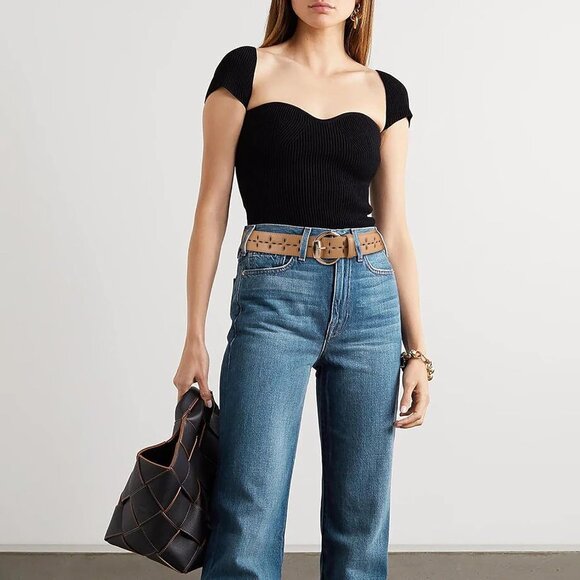 Women Leather Wide Fashion Thick Dress Belt With Gold Buckle Belt Hollow Beige - Picture 6 of 6